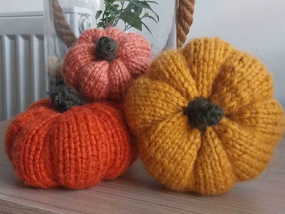 Patron gratuit de citrouille tricotée