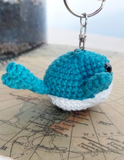 Porte-clé baleine dos