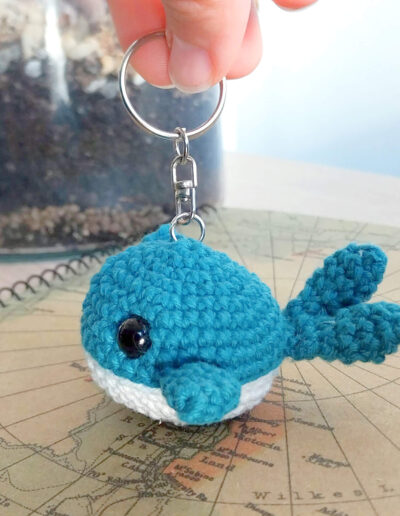 Porte-clé baleine profil