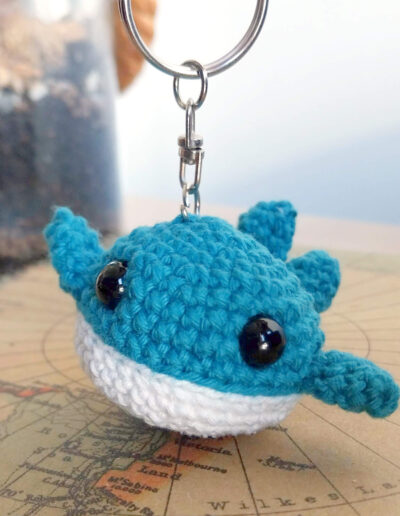 Porte-clé baleine face