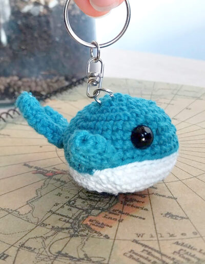 Porte-clé baleine profil