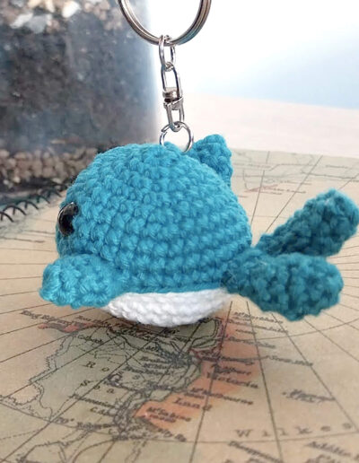 Porte-clé baleine dos