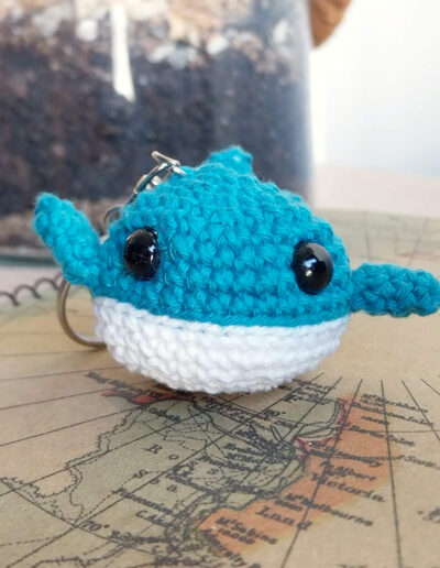Porte-clé baleine face