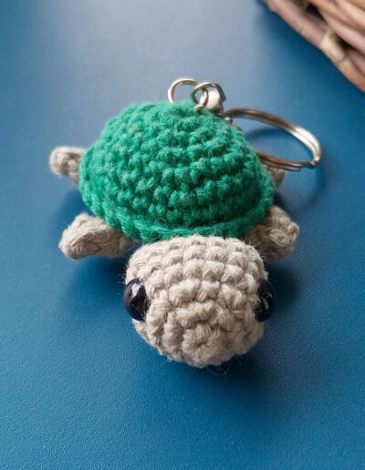 porte-clé tortue vue face